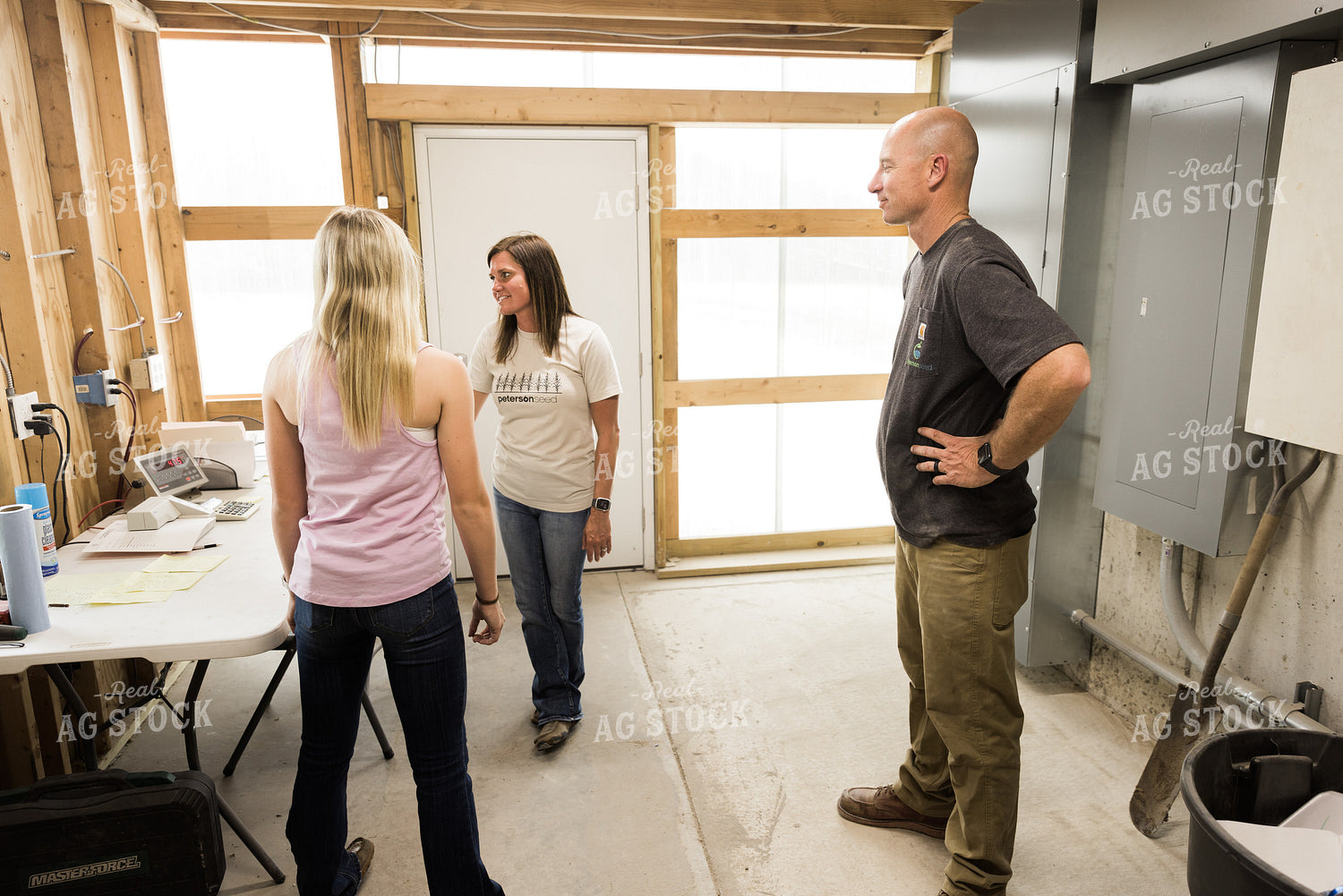 Farmers Prep Dry Food Rations in Shed 7528