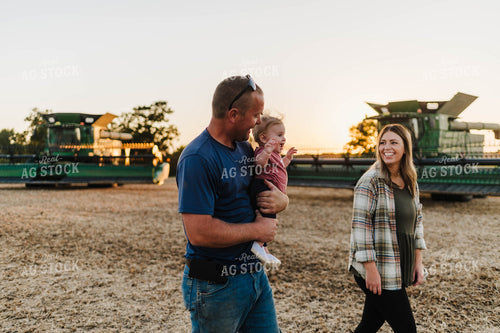 Farm Family in Soybean Field 115010