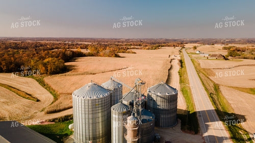 Rural Harvest Scene with On Farm Storage 9519