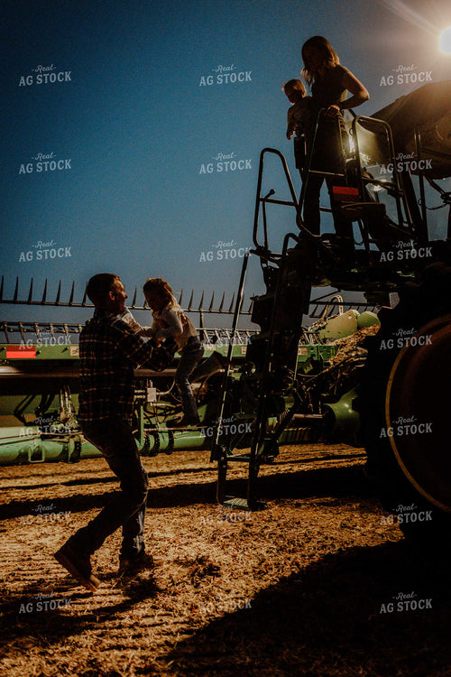 Farm Family Going for a Ride at Harvest 9301