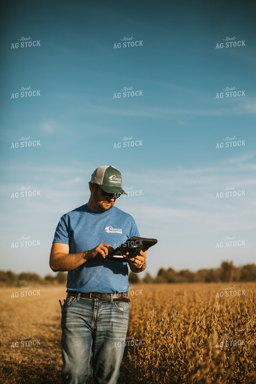 Farmer in Field with Tablet 7185