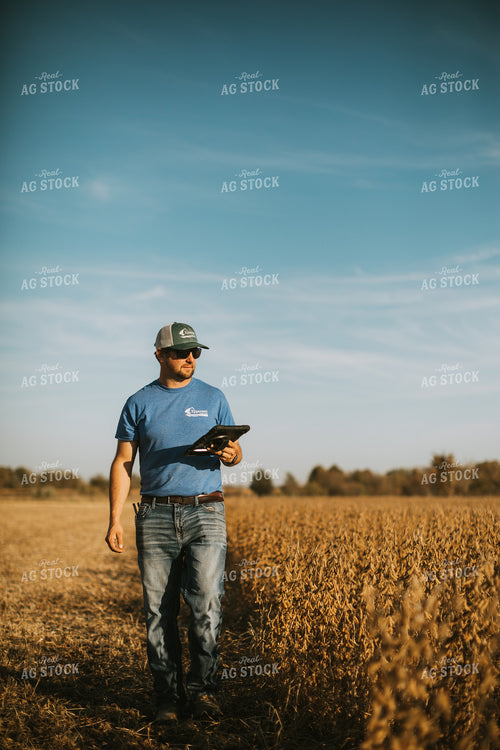 Farmer in Field with Tablet 7183