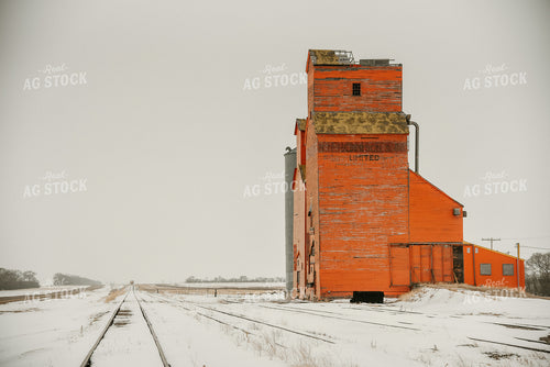 Old Elevator in Snow 64111