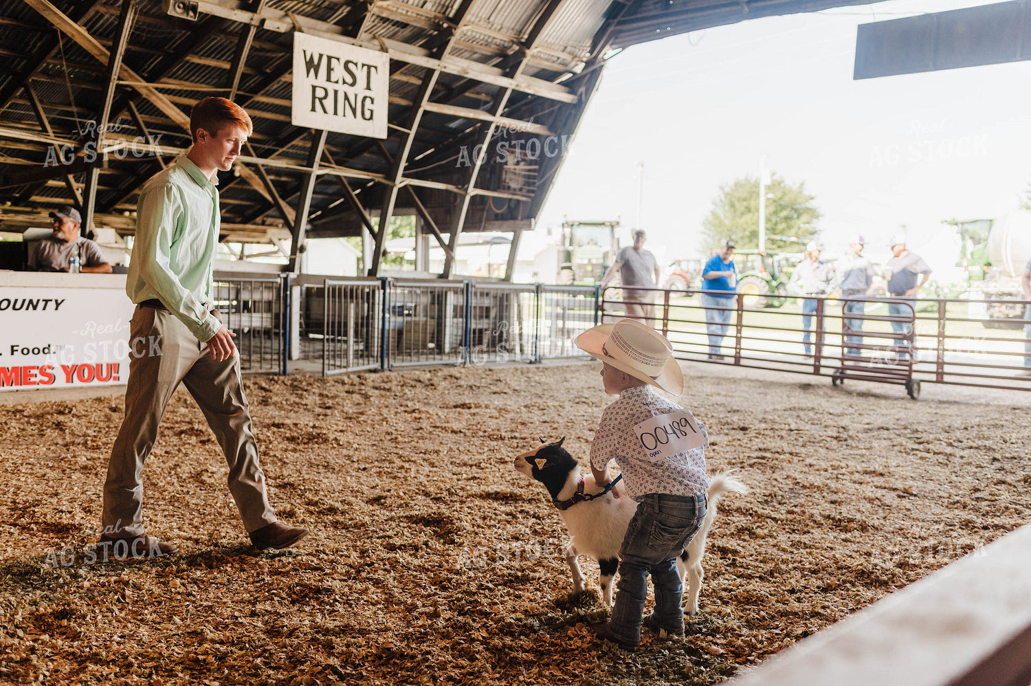 Farm Kid Showing Goat 115005