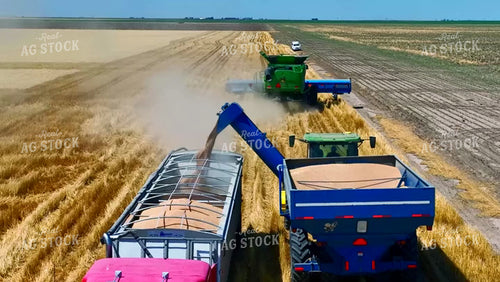 Aerial of Wheat Harvest 199076