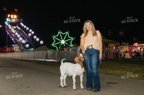 Farm Kid with Show Goat 52792
