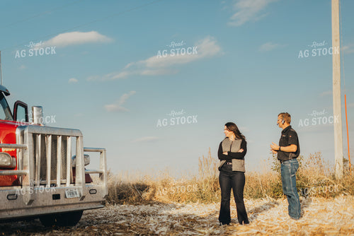 Farm Wife and Farmer in the Field 9472