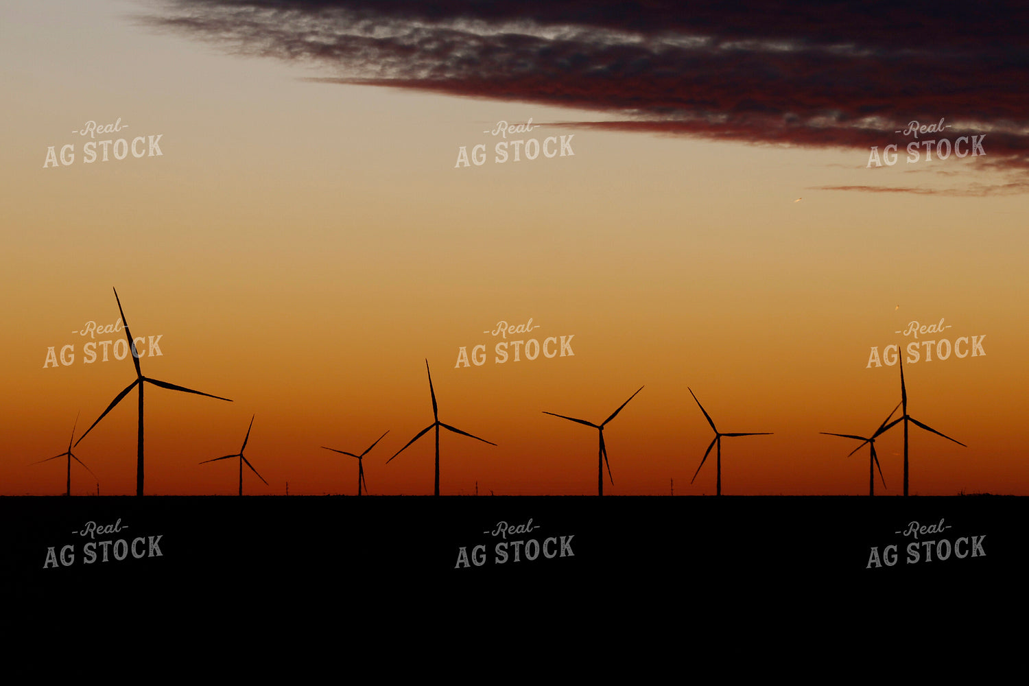 Wind Turbines at Sunset 129113
