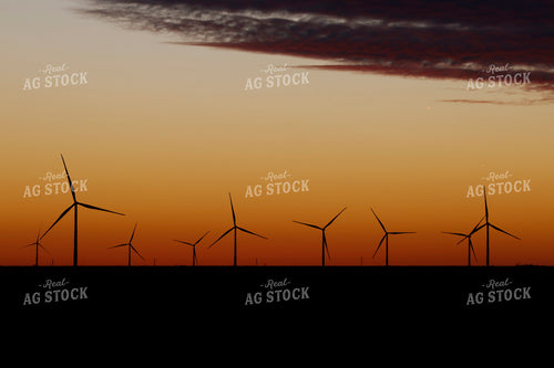 Wind Turbines at Sunset 129113