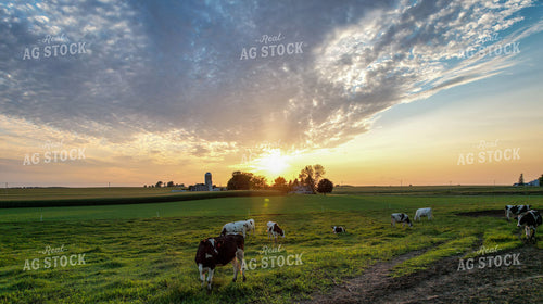 Aerial of Dairy Cattle on Pasture 261070