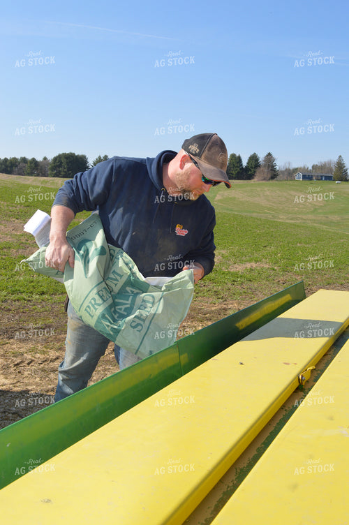 Loading Seed Drill with Alfalfa Seed 206076