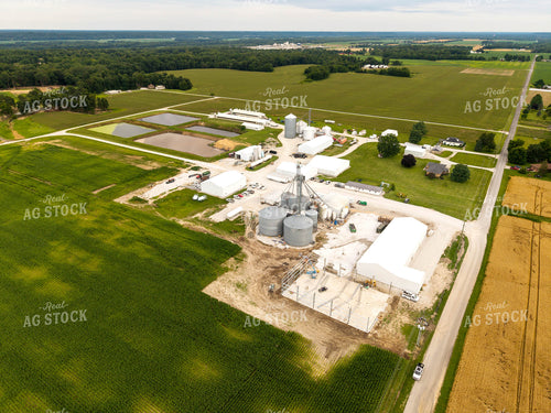 Aerial of Machine Shed Construction 115954