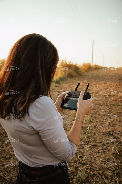 Female Farmer Flying Drone 268085