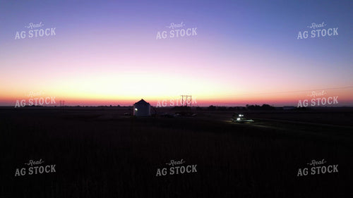 Aerial of Bin Site at Night 65494