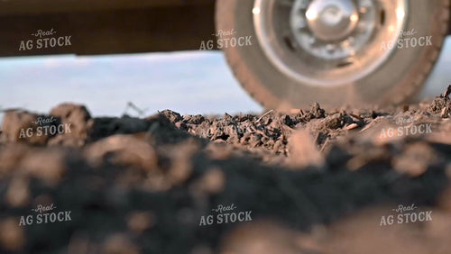 Truck Tires Moving Over Soil - 043