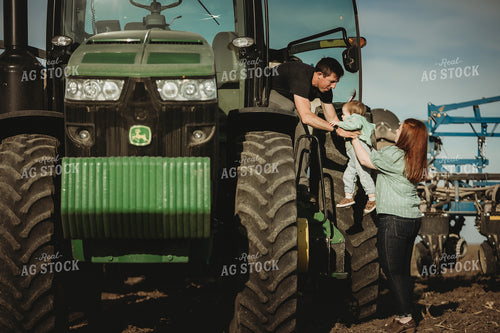 Farm Family in Newly Planted Field 4201