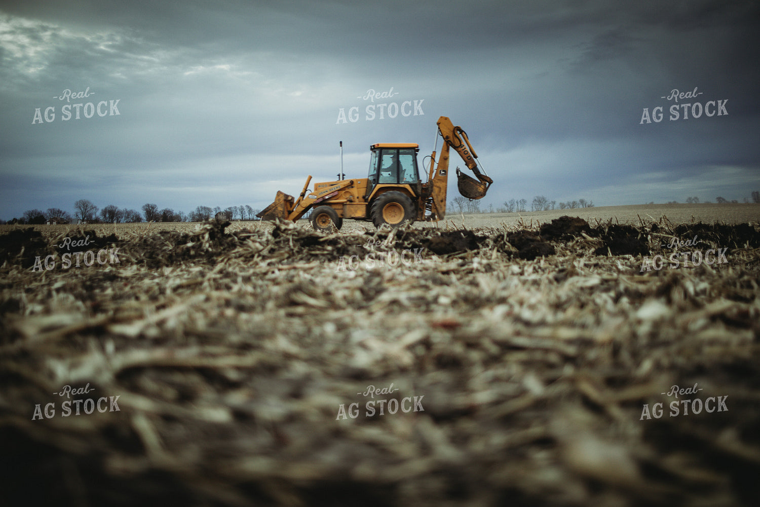 Tile Plow Trench and Backhoe 3694