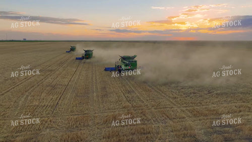 Aerial of Wheat Harvest 199010