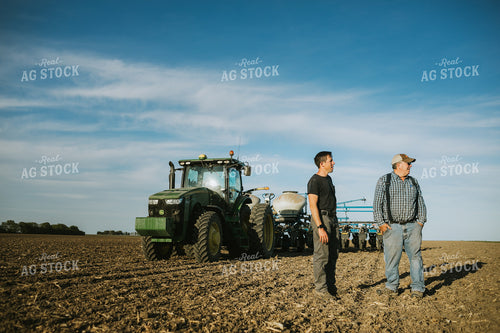 Farmers in Field with Planter 4243