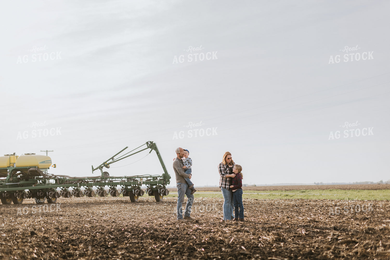Farm Family in Field by Planter 8180
