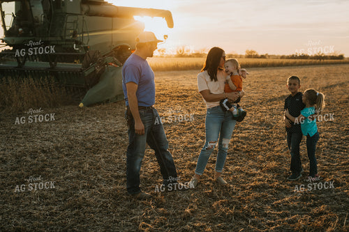 Farm Family in Soybean Field 6972