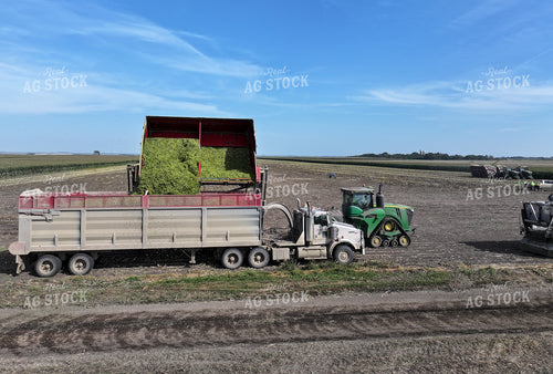 Aerial of Corn Silage Harvest 141394