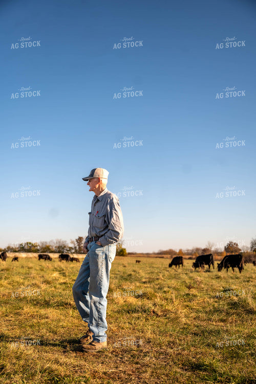 Farmer in Pasture 115474