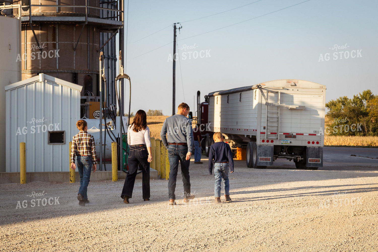 Farm Family Walking on Farm 268069