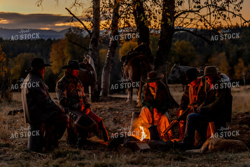 Cowboys Around a Campfire 188147