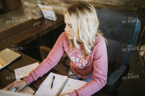 Woman Working at Computer 5305
