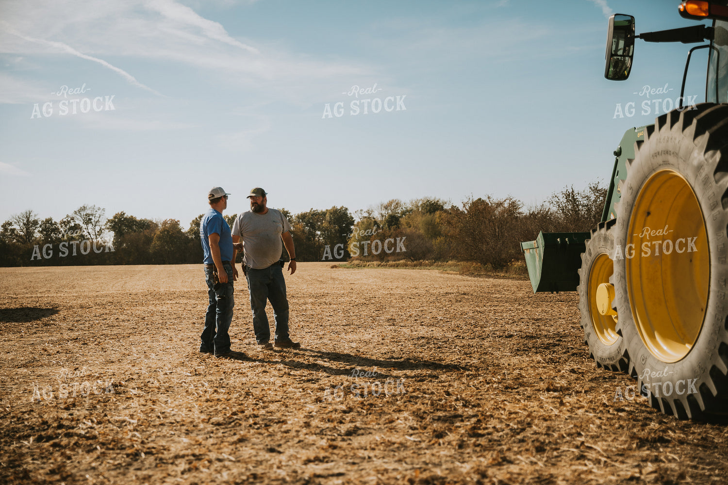 Farmers Talking in Field 7079