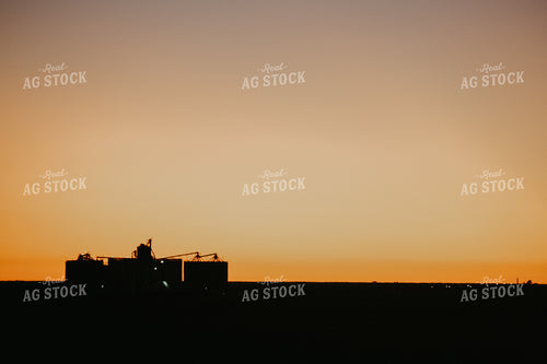 Feed Mill or Grain Elevator Silhouette 64040