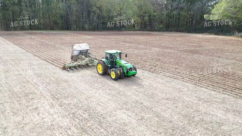 Aerial of Strip Tilling in Red Dirt 79198