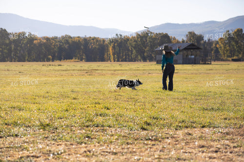 Female Rancher with Ranch Dog 117116