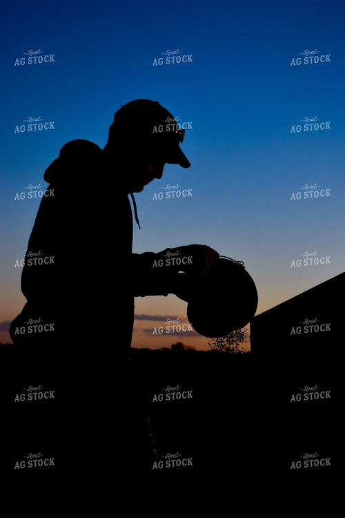 Farmer with Grain Silhouette 50020