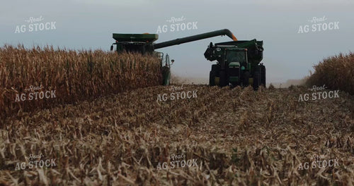 Combine Unloading Corn On-the-Go 3940