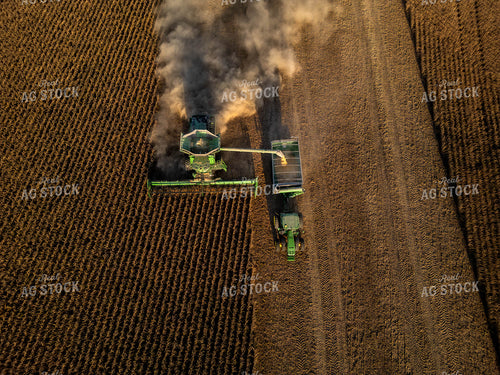 Overhead of Soybean Harvest 115611