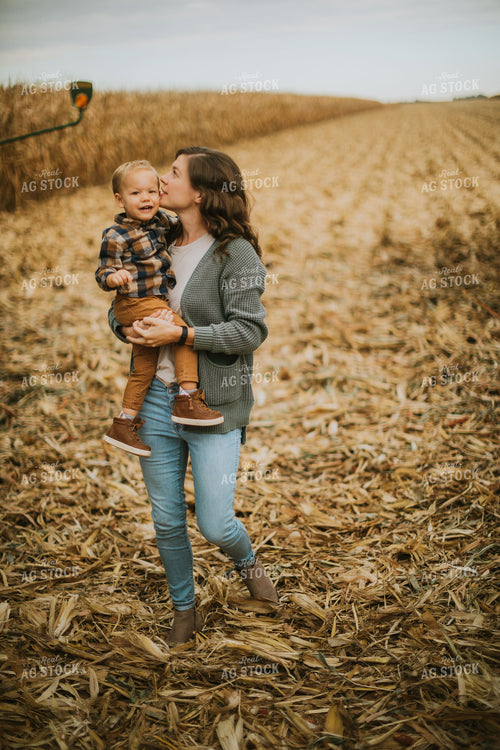 Farmer and Farm Kid in Field 6656