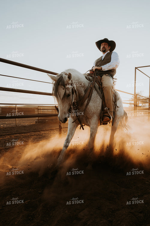 Cowboy on Horseback 61194