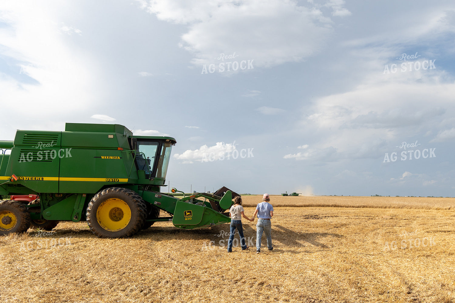 Walking to Combine During Harvest 71066