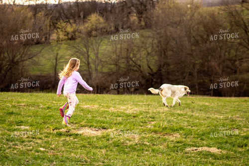 Farm Kid with Farm Dog 214107