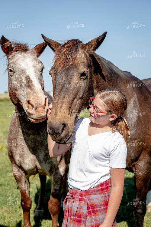 Farm Kid with Horses 155277