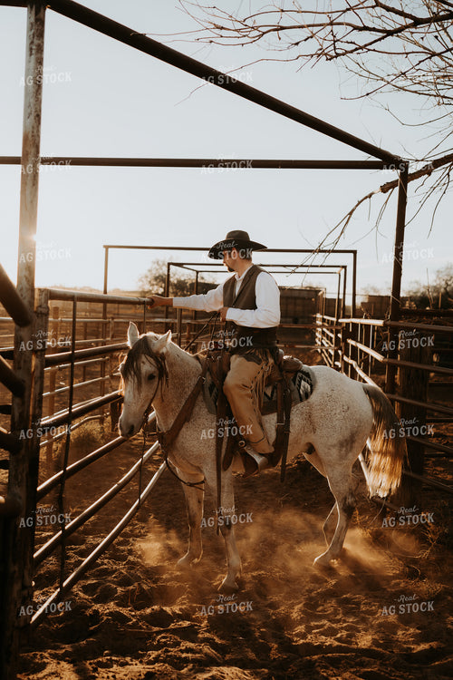 Cowboy on Horseback 61187