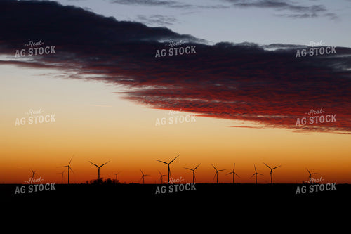 Wind Turbines at Sunset 129095