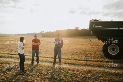 Farmers Talking During Soybean Harvest 4833