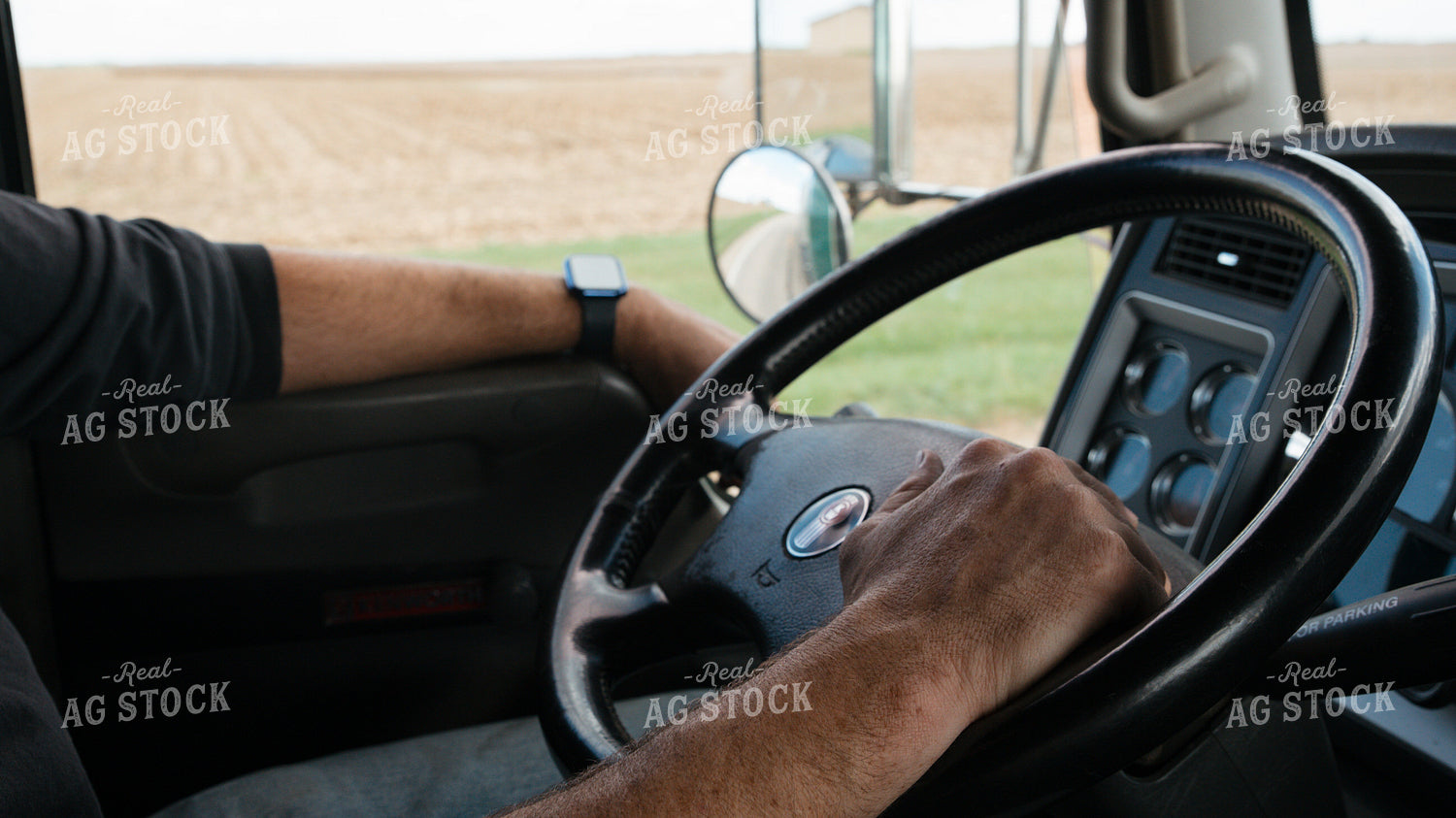 Farmer Driving Semi Truck 26277