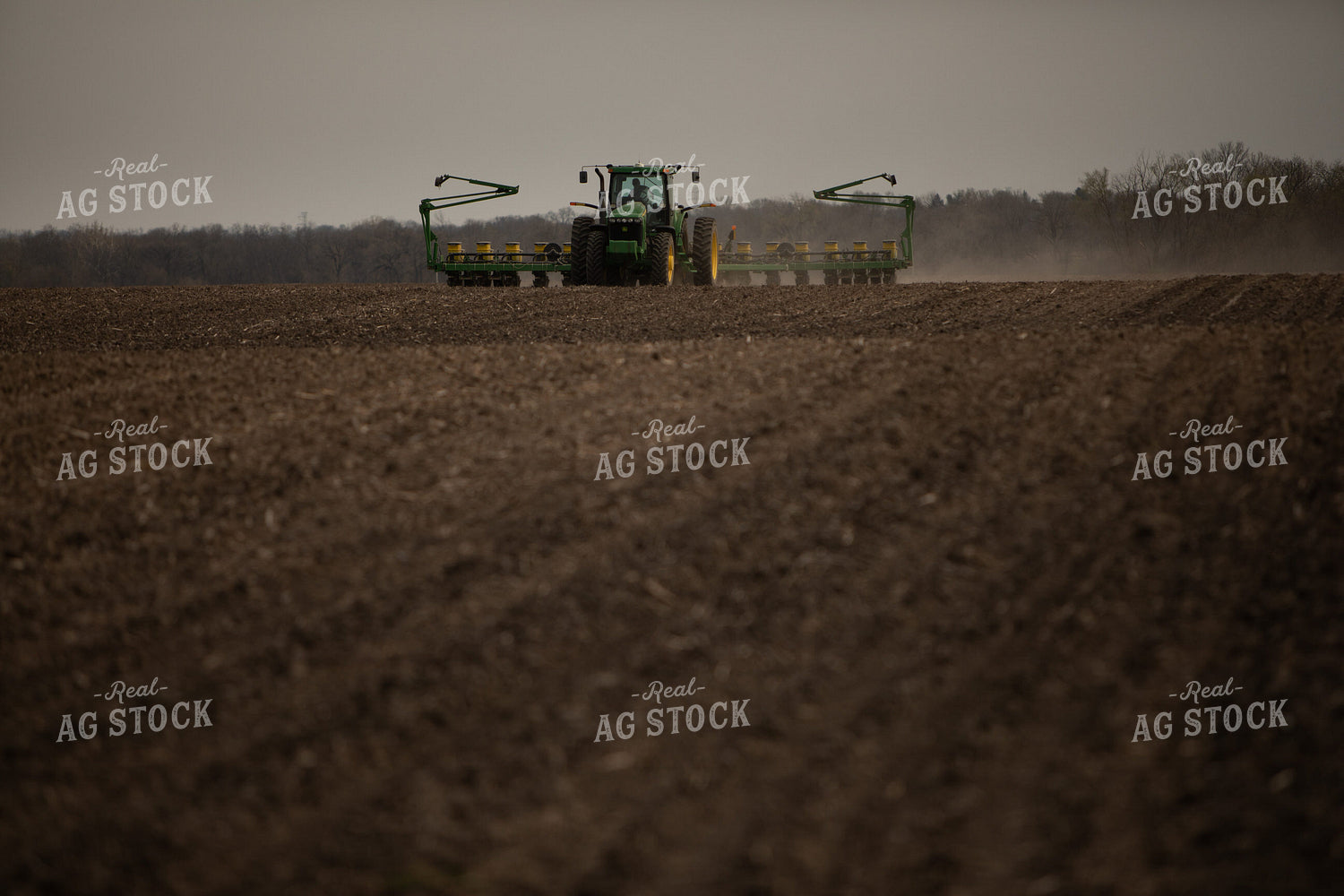 Planting with Tractor and Planter 5455