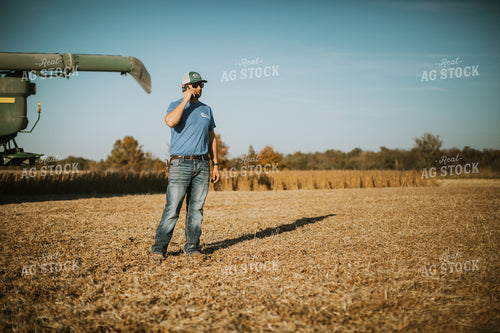 Farmer Talking on Phone 7143