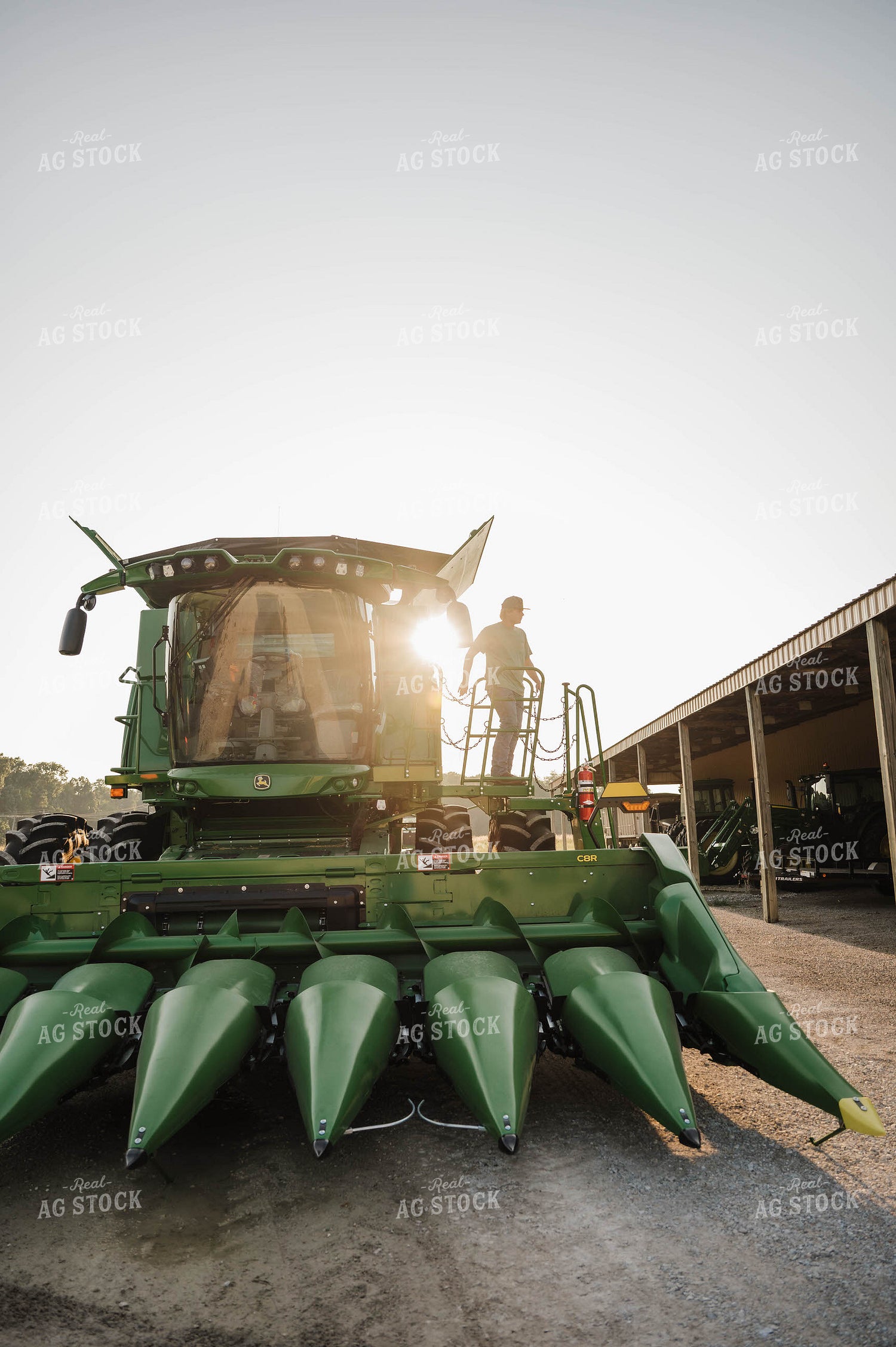Farmer on Combine 115323