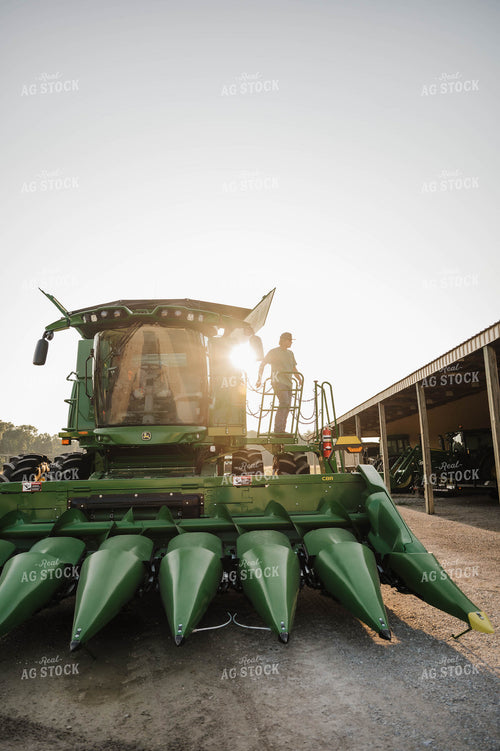 Farmer on Combine 115323